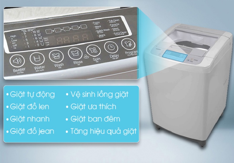 Với 8 chương trình giặt khác nhau, tùy vào chất liệu vải hay mức độ bám bẩn và khối lượng của quần áo, người dùng có thể chọn một chế độ giặt phù hợp trong máy giặt LG WF-S1015DB