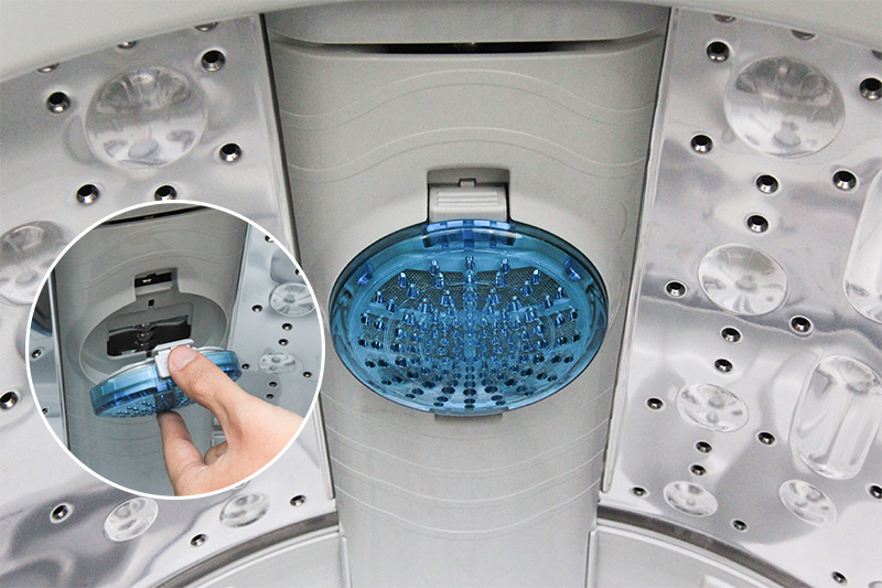 Bộ lọc xơ vải của máy giặt LG WF-S1015TT có khả năng kháng khuẩn