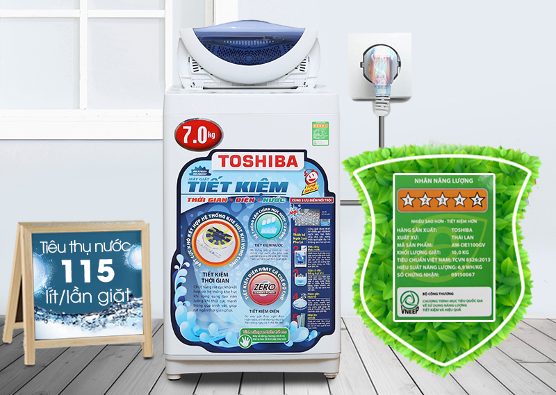 Với máy giặt Toshiba AW-A800SV WB, bạn sẽ tiết kiệm được kha khá tiền bạc 