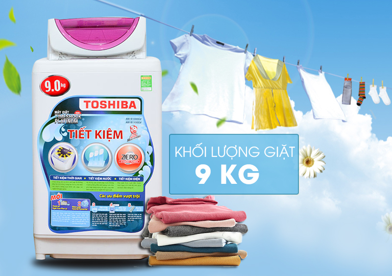 Được thiết kế sang trọng và gọn gàng, máy giặt Toshiba AW-B1000GV sẽ mang đến sự hiện đại hơn cho căn nhà của bạn