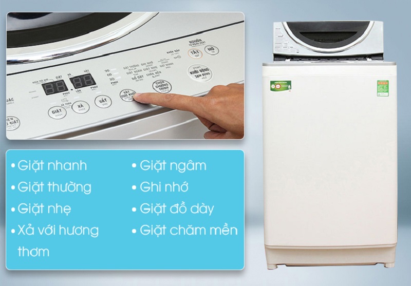 Máy giặt Toshiba AW-DE1100GV(WS) còn có nhiều chương trình giặt khác nhau