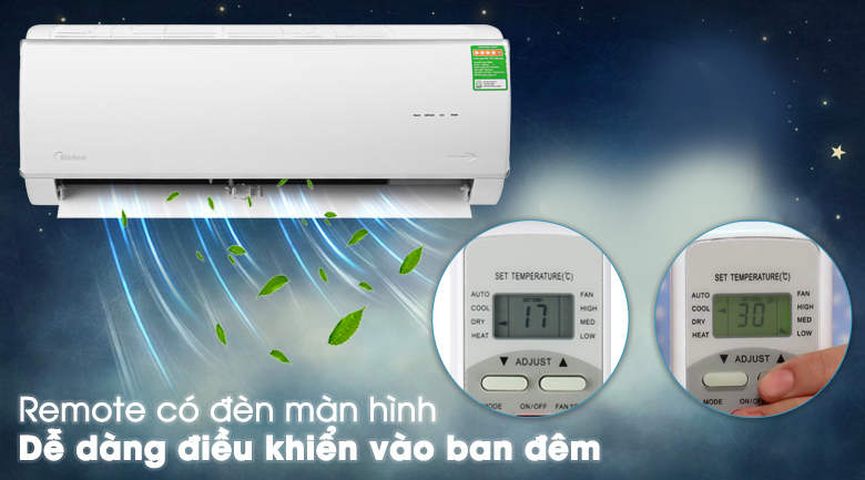 Máy lạnh Midea Inverter 1 HP MSAFA-10CRDN8 - Remote có đèn màn hình