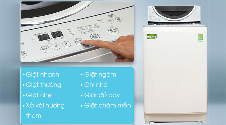 Máy giặt Toshiba AW-DE1100GV(WS) còn có nhiều chương trình giặt khác nhau