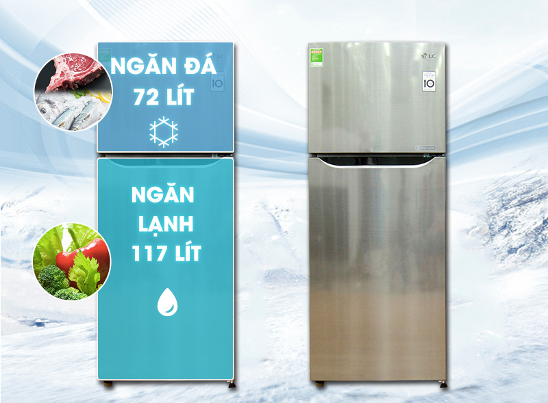 Tủ lạnh LG GN-L205PS có thiết kế sang trọng