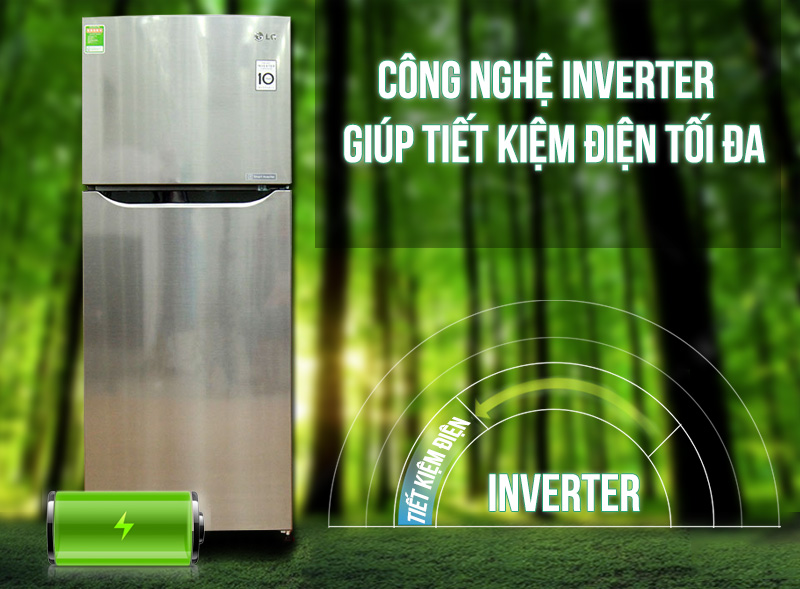Công nghệ Smart Inverter của tủ lạnh LG GN-L205PS sử dụng máy nén Inverter
