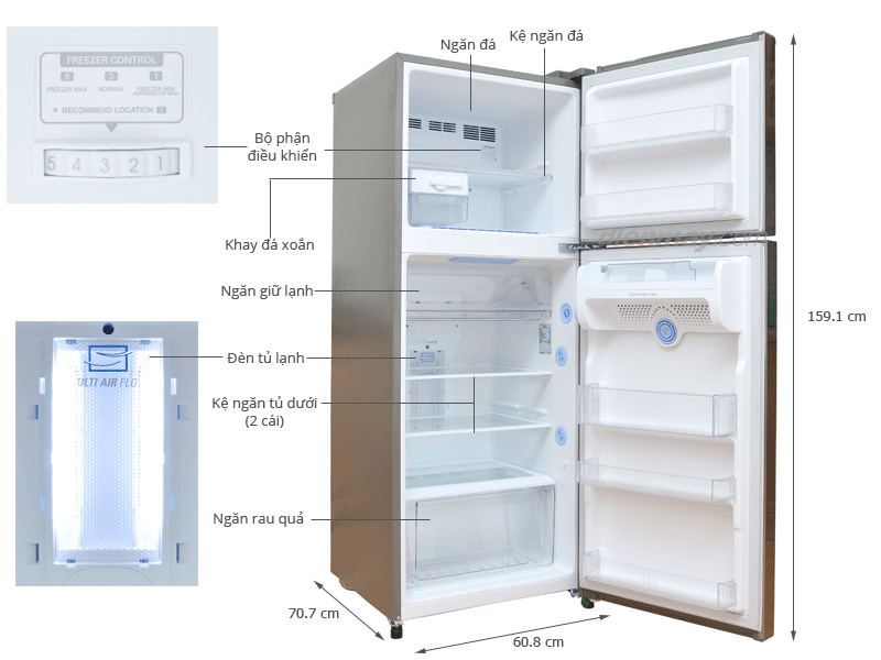 Thông số kỹ thuật Tủ lạnh LG GR-L352S 288 lít