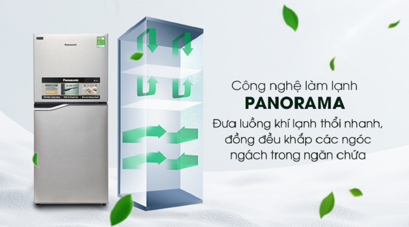 Duy trì nhiệt độ tốt hơn với hệ thống Panorama - Tủ lạnh Panasonic Inverter 152 lít NR-BA178PSV1