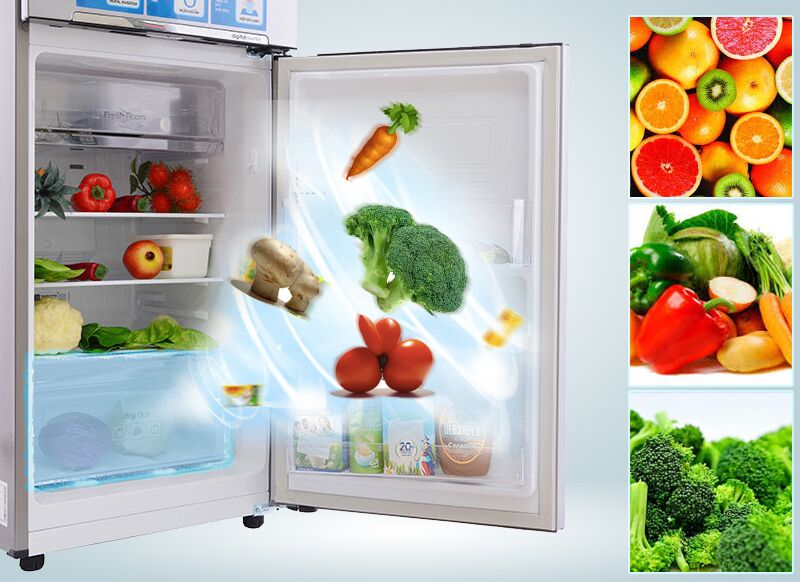 Với ngăn rau củ được ổn định độ ẩm, các bạn sẽ có thể bảo quản những thứ thực phẩm tươi này một thời gian lâu hơn bên trong tủ lạnh Samsung RT20FARWDSA