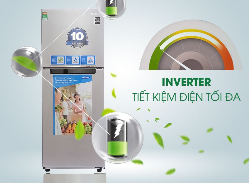 Công nghệ Inverter được tích hợp trong tủ lạnh Samsung RT20FARWDSA nhằm giảm đi sự hao phí điện năng