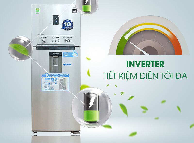 Công nghệ Inverter của tủ lạnh Samsung RT38FEAKDSL giảm thiểu sự hao phí điện năng