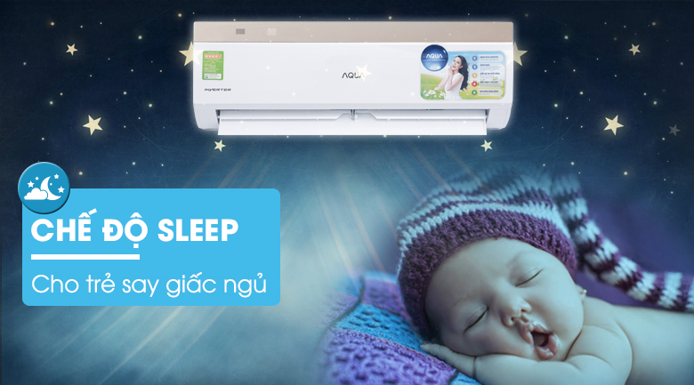 Chế độ ngủ đêm - Máy lạnh Aqua Inverter 1 HP AQA-KCRV9VKS