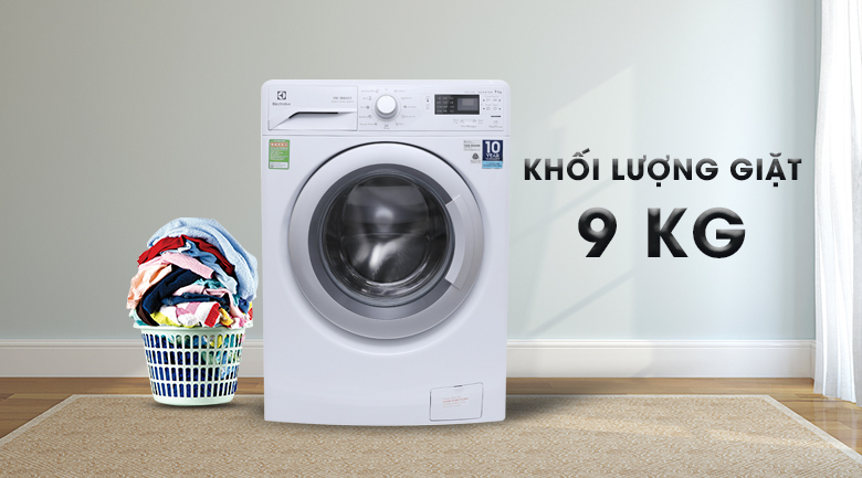 Khối lượng giặt 9 kg - Máy giặt Electrolux Inverter 9 kg EWF12942