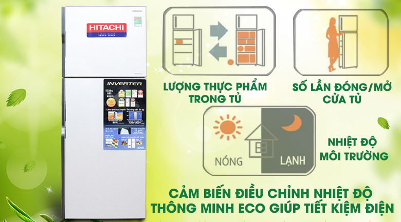 Tủ lạnh Hitachi Inverter 260 lít R-H310PGV4 -Cảm biến nhiệt Eco
