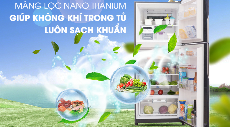 Màng lọc Nano Titanium - Tủ lạnh Hitachi Inverter 365 lít R-VG440PGV3