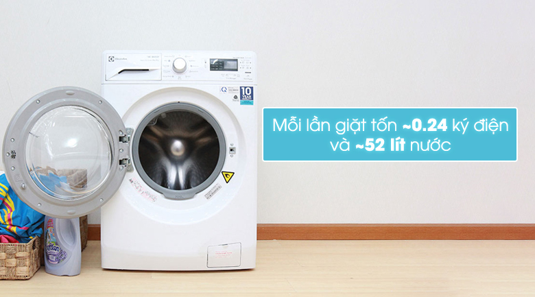 Máy giặt sấy Electrolux Inverter 8 kg EWW12842 tiết kiệm điện nước