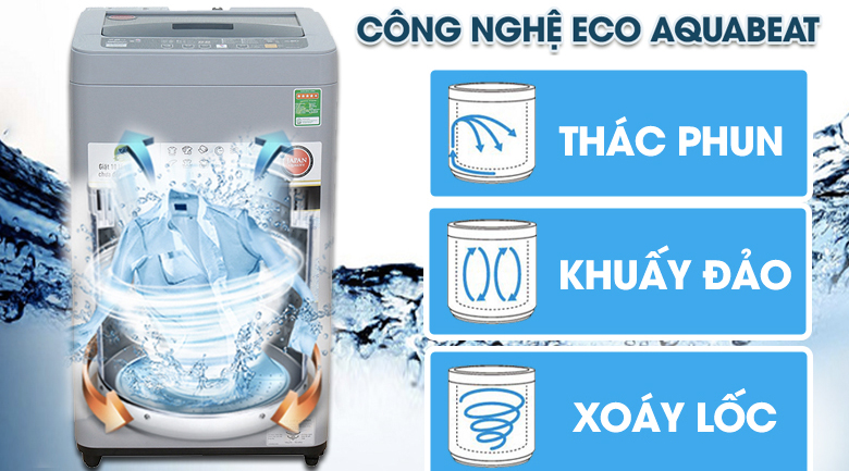 Eco Aquabeat - Máy giặt Panasonic 7 kg NA-F70VS9GRV